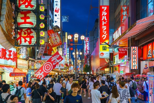 Osaka,,Japan,-,Sep,22,2024,,Panoramic,View,Of,Dotonbori